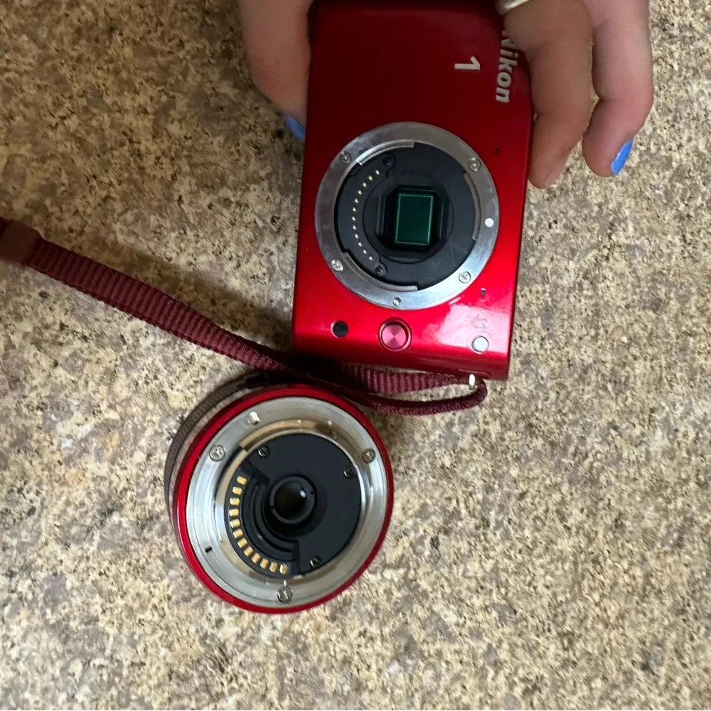 Red Nikon J1 10.1 Megapixel Mirrorless Camera